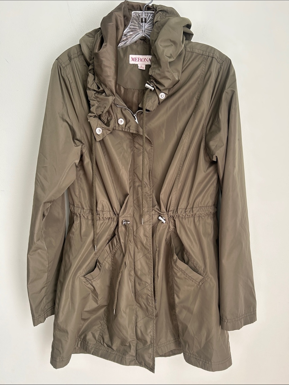 Merona Olive Hooded Utility Anorak Jacket